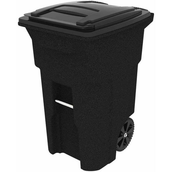Toter 64 Gallon 2Wheel Trash Can Cart, Blackstone