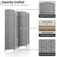 thumbnail image 6 of Sorbus 4 Panel Room Divider Tall Privacy Partition Screen Extra Wide Double Hinged Mesh Hand-Woven Folding Wall Divider - 6ft, 6 of 6
