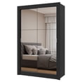 thumbnail image 1 of Ropero Closet Madesa Vivare Plus 2 Puertas 2 Espejos Negro 1, 1 of 5