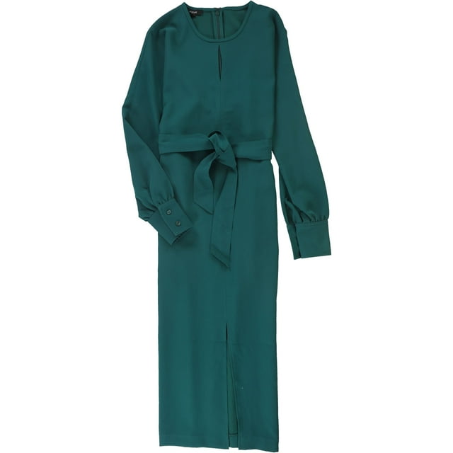 Alfani Robe Shift à Taille Nouée pour Femmes, Verte, Très Petite