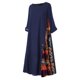 thumbnail image 4 of Vestido Mujer Casual Maxi Vestido Botón Decoración Algodón Lino Traje de vacaciones (Azul XXXL) Ygjytge Azul T 3EG para Mujer, 4 of 9