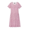 thumbnail image 6 of Fantaslook Pleated Summer Dresses for Women Short Sleeve A Line Midi Dress Flowy Floral Sundress Casual Dress with Pockets, 6 of 10