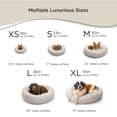 thumbnail image 4 of Best Friends by Sheri The Original Calming Donut Dog Bed for Extra-Small Dogs up to 10 lbs, Lux Faux Fur, Oyster, 18" x 18", 4 of 7
