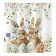 thumbnail image 2 of Hometravel Easter Themed Bathroom Shower Curtain, Fabric Linen Curtain with 12 Hooks, No Drill Easy Installation Curtain for Bathroom, Holiday Decor for Tub and Shower Area, 2 of 6