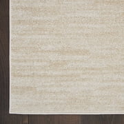Noursion Essentials Solid Contemporary Ivory Beige 5 x 7 Area Rug, (5 x 7)