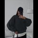 thumbnail image 4 of Sudaderas de Mujer con Cuello Redondo, Forro , Suéteres Oversize, Otoño 2025, Blusas Bonitas, Ropa Preppy Estilo-X XXL, 4 of 10