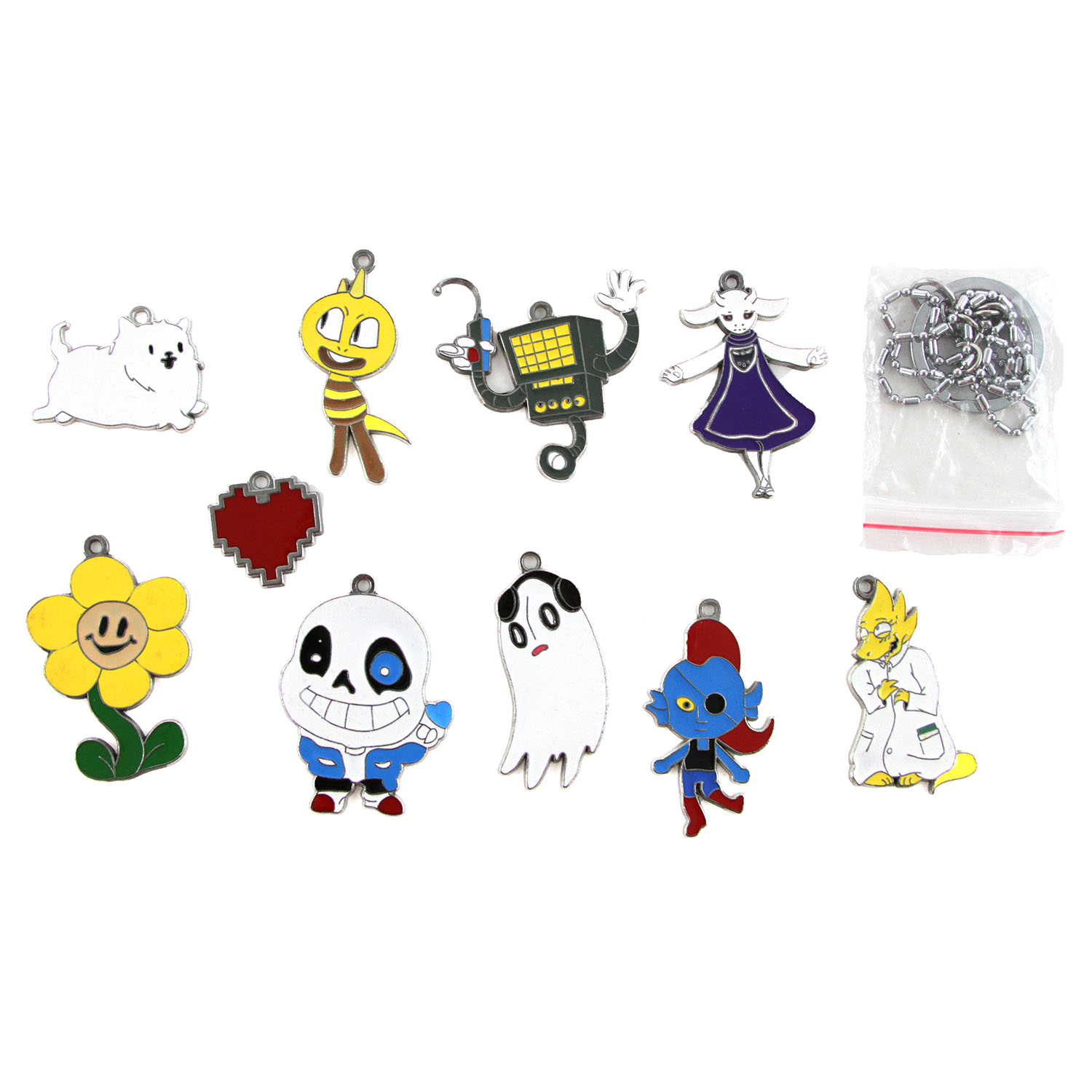 Undertale Monsters - Undertale 10 Pcs. Pendant & Keychain Set