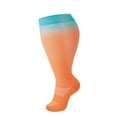 thumbnail image 4 of Pairs Plus Size Compression Socks for Men & Women - High Elasticity Leg Support,Striped Style Athletic Socks for Running, Outdoor Sports, Nursing Recovery (2XL-4XL), 4 of 6