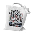 thumbnail image 2 of Beautynvta 250th Anniversary Canvas Tote, Reusable Grocery Bag, 4th July Print Shoulder Bag for Shopping, Beach, 2 of 8