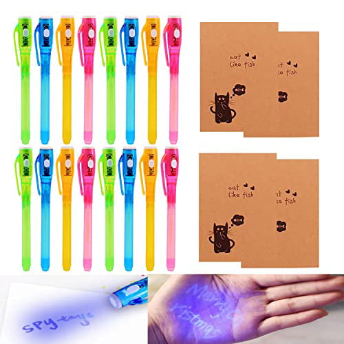 Pack Of 4 Kids Toy Invisible Ink Pens With Uv Light Flyome 2020 Upgraded Disappe 