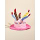 thumbnail image 2 of 1pc Random Color Plush Pet Birthday Party Hat With Candles, Cute Gift For Cat Dog New Year Celebration, 2 of 5