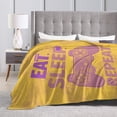 thumbnail image 5 of XMXY Fleece Throw Blanket for Couch, Eat Sleep Game Repeat Cartoon Print Yellow Lightweight Plush Fuzzy Cozy Soft Bed Blankets and Throws for Sofa, 60"x50" inches, 5 of 8