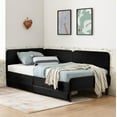 thumbnail image 3 of AENKYO Twin Size Upholstered Daybed with Adjustable Backrest, Velvet Sofa Bed Frame with 2 Storage Drawers, Black, 3 of 10