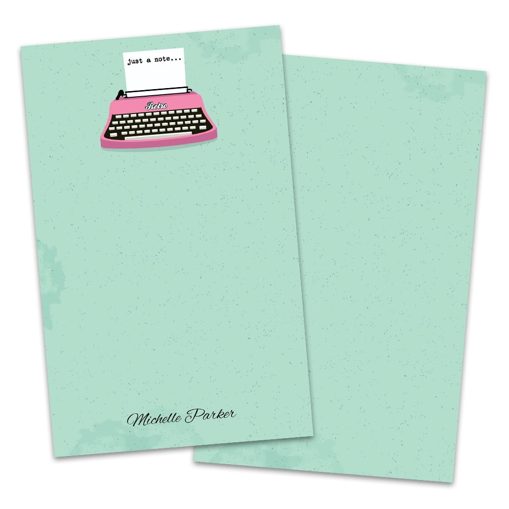 Personalized Retro Typewriter Note Cards