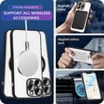 thumbnail image 4 of for iPhone 15 Pro Max Magnetic Case, Compatible with MagSafe, Built-in Camera Lens Protector, Luxury Plating Soft TPU Clear Shockproof Slim Thin Cover 6.7'', Black, 4 of 12
