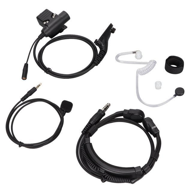 Auriculares con micrófono de garganta U94 PTT con micrófono de dedo compatibles con MOTOROLA XIR P8268 P8668 DP4400 DP4800