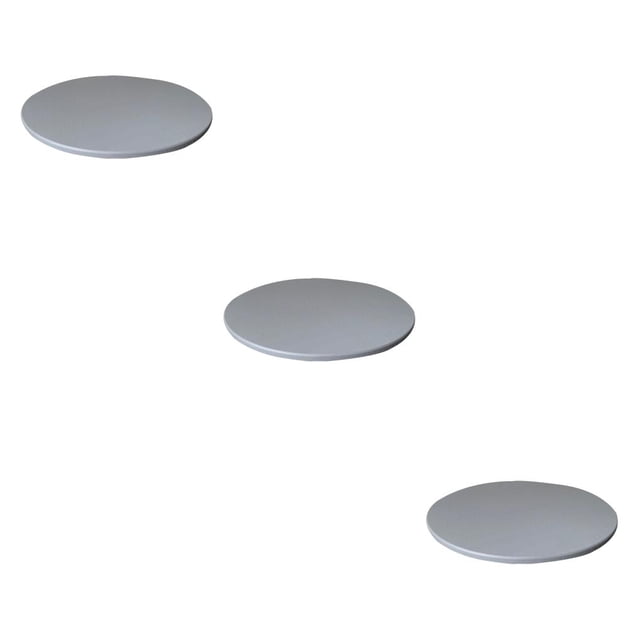 tamizeot Round Table Cloth Waterproof Dining Tablecloth Protector No Wash Cover Non Slide Decoration Party Bar Restaurant Hotel Gray 3Set