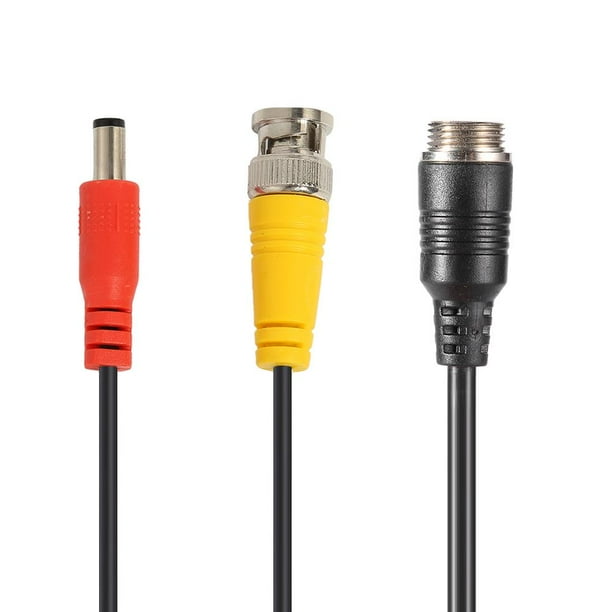 4Pin 2 in 1 Aviation Head to BNC+DC Male Video Connector Adapter Cable (A)