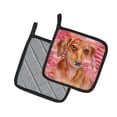 thumbnail image 2 of Caroline's Treasures Red Dachshund Love Pair of Pot Holders, 2 of 2