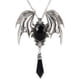 thumbnail image 1 of Collar con colgante de peltre con alas de murciélago y piedra, 1 of 5