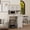 Antique White 184, variant on Multipurpose Ironing Cart with Rolling Ironing Board, Compact Ironing Cabinet for Laundry Room, Bedroom, Cloakroom - White, E1 MDF