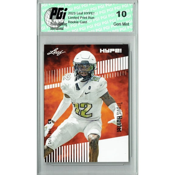 Travis Hunter 2023 Leaf HYPE #137 Only 5000 Made CU Buffaloes Rookie Card PGI 10