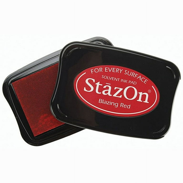 Stazon Permanent Ink Pads for Stamping Fast Drying Solvent Ink for Glossy,  Coated & Laminated Paper and Non Porous Surfaces 22 Colors 