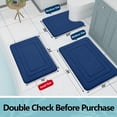 thumbnail image 6 of Buganda Memory Foam Bathroom Rug, Soft and Absorbent Bath Mat, Comfortable Bath Rug Carpet for Bathroom Floor Navy 24x16, 6 of 10