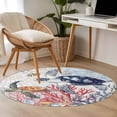 thumbnail image 3 of Area Rug 48in, Sea Turtle Ocean Coral Starfish Floor Carpet Living Room Rug, Marine Life Non-Slip Welcome Mat Indoor Rugs for Bedroom Dining Room, 3 of 9