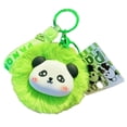 thumbnail image 2 of Llavero con forma de panda, regalo creativo para mujeres y hombres, bonito recuerdo de fiesta de dibujos animados. Verde, 2 of 9