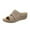 Beige, variant on Xfvqtps Sandals for Womens Slip on Three Straps Open Toe Hollow out Arch Support Low Wedge Heels Thick Bottom Soft Sole Non Slip Comfortable Breathable Beach Summer Walking Casual Shoes Beige