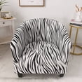 thumbnail image 1 of Funda protectora para sillón Club (blanco y negro) - Muy elástica - Desmontable y lavable - Protección de muebles para salón, 1 of 5