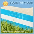 thumbnail image 5 of Qaba Sandbox for Kids, Outdoor Wooden Sand Pit with 4 Corner Seats, Bottom Liner for Backyard, Garden, 52" x 52" x 6", Blue, 5 of 9