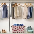thumbnail image 5 of Yayeee 2 Pack Canvas Storage Basket with Handles for Shelves Fabric Bins Closet Organizer, Cherries Pattern, 5 of 8