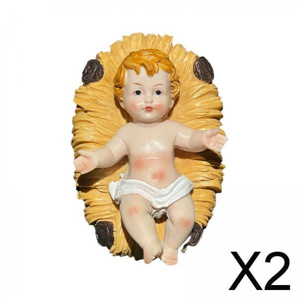 Estatua del Niño Jesús Baoblaze Colección de Natividad 2 piezas