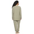 thumbnail image 3 of Felina - Serena V-Neck Top & Jogger Lounge Set | 2-Piece Ultra-Soft Knit Top & Pants Loungewear (Forest Fog, Medium), 3 of 3