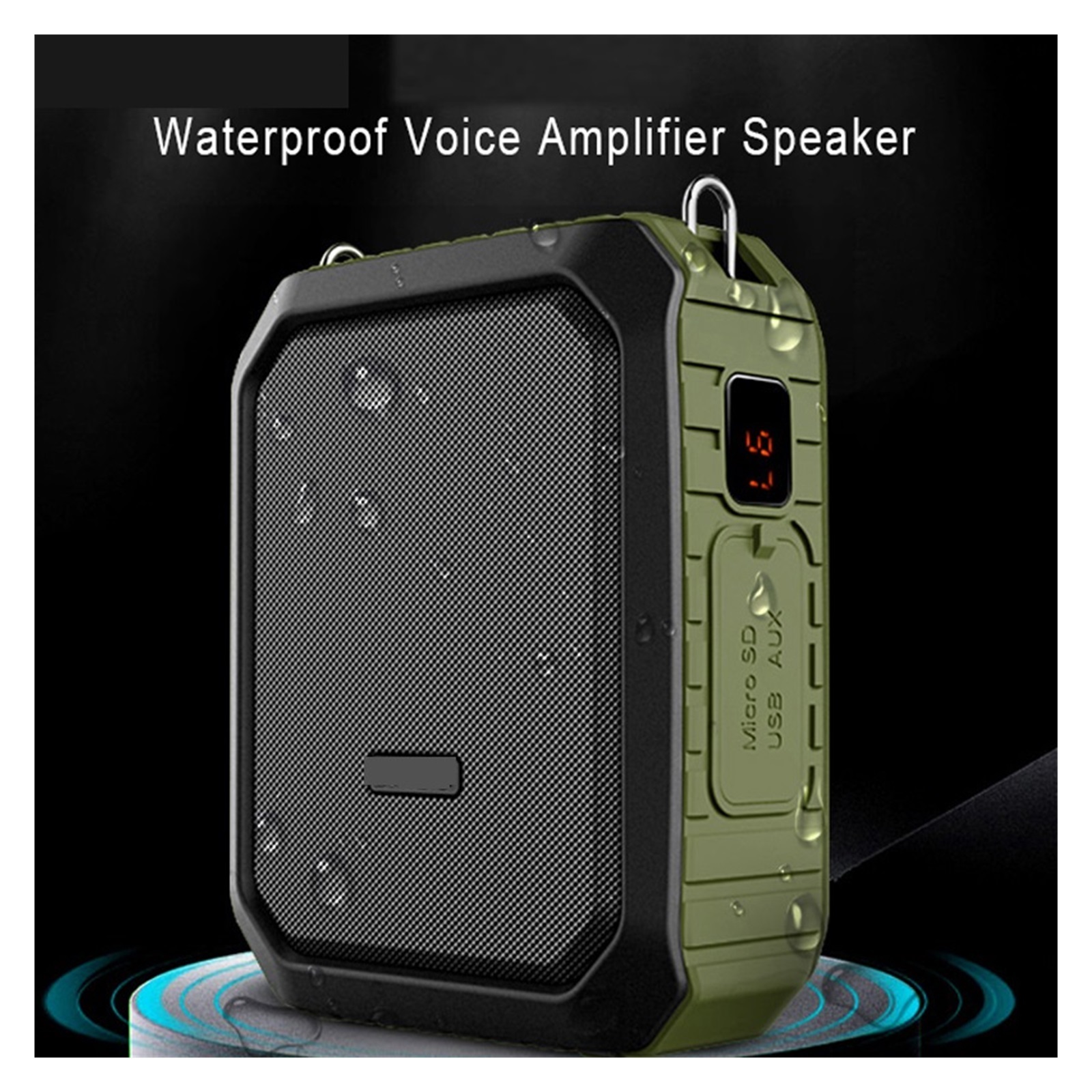 Portable Voice Amplifier With Wireless Microphone For Teachers IPX5 Waterproof Speaker 4400mAh Power Bank M800 ,Powerful Voice Amplifier
