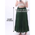 thumbnail image 3 of Sunzeyvora Women’s Cotton Tiered Maxi Skirt – Long Flowy Boho Skirt with Elastic Waist - Without Pockets, 3 of 3