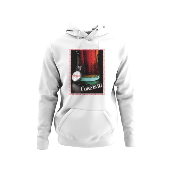Officially Licensed Coca Cola Coke is It! Retro Graphic Design Men's Hoodie