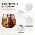 thumbnail image 6 of Lsque Vintage Cute Corgi Sunflower Printed Women's Running Shorts with Liner Pockets,Elastic Quick Dry Workout Athletic Gym Yoga Shorts,Womens High Waist Shorts-Large, 6 of 9