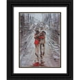 thumbnail image 1 of Luniak, Monika 19x24 Black Ornate Wood Framed with Double Matting Museum Art Print Titled - Our Street, 1 of 4