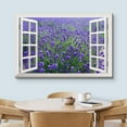 thumbnail image 3 of wall26 Canvas Print Wall Art Window View to Field of Lavender Flowers Nature Wilderness Photography Realism Rustic Landscape Colorful Multicolor Ultra for Living Room, Bedroom, Office - 24"x36&q, 3 of 5