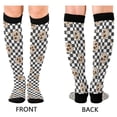 thumbnail image 2 of joogoo Skulls on Checkered Compression Socks Women Men Knee High Sock, 2 of 8