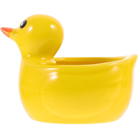 OUNONA Yellow Cartoon Animal Planter Decorative Flower Pot Novelty Indoor Outdoor Garden Plant Container