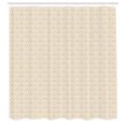 thumbnail image 3 of Ambesonne Autumn Damask Shower Curtain, Bicolored Leaves Art, 69"Wx75"L, Off White and Almond, 3 of 5