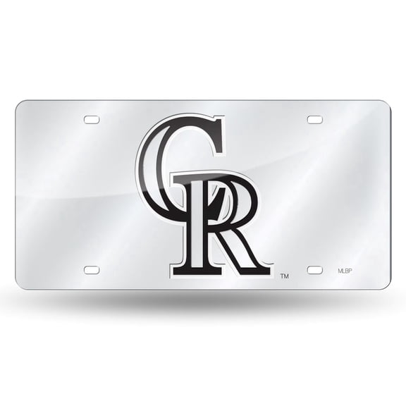 Colorado Baseball Rockies Acrylic License Plate Laser Tag