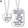 thumbnail image 2 of TidBay 1 Set 2 Pcs English Letters Carved Mommy Daddy Girl Pendant Chain Necklaces, 2 of 7