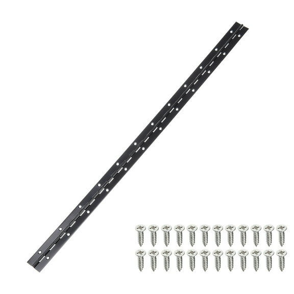 Uxcell Stainless Steel Piano Hinge Continuous Hinge for Cabinet Doors Wardrobe Doors Black 24 Inch x 1.2 Inch