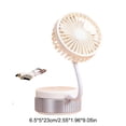 thumbnail image 3 of WIZUTIZ White Suction Cup Desk Fan USB Rechargeable Portable Fan Flexible Gooseneck Fan with Strong Grip Base Quiet Personal Fan for Dorm Bathroom Desk and Travel, 3 of 6