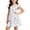 Z33-White, variant on LILIYA Girls Back to School Print Dresses Flutter Sleeve Clothes Comfortable Lightweight School Outfits Party Dress Pencils, Bookworm, School Bus,Glue,Tellurion,Blackboard Dresses
